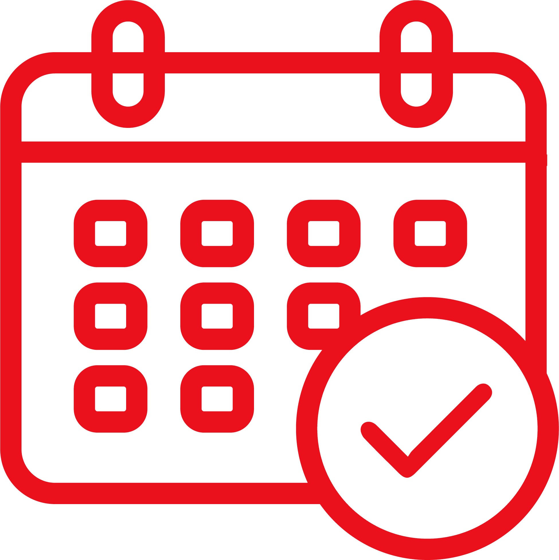 Calendar and checkmark icon