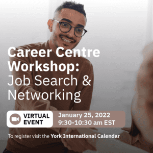 Career Centre Workshop: Job Search and Networking @ Zoom