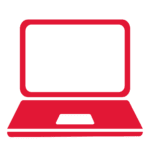 Computer red icon.